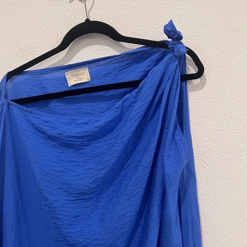 9 Seed Resort Dress One Size Taormina Dress Blue Summer Party Vacation Lagenlook - Picture 8 of 10